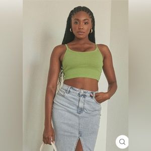 Klassy network brami ribbed crop